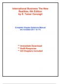 Solutions for International Business The New Realities, 6th Edition by Cavusgil (All Chapters included)