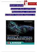 TEST BANK For Katzung's Basic and Clinical Pharmacology, 16th Edition By {Todd W. Vanderah, 2024,} Verified Chapters 1 - 66, Complete Newest Version