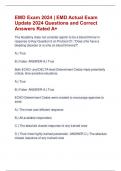 EMD Exam 2024 | EMD Actual Exam  Update 2024 Questions and Correct  Answers Rated A+