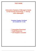 Test Bank for Information Systems A Manager's Guide to Harnessing Technology, v. 10.0 by Gallaugher (All Chapters included)