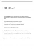 NSCI 175 Exam 3 Questions and Answers