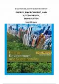 Solution Manual For Energy, Environment, and Sustainability 2nd Edition by Saeed Moaveni