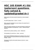 HSC 105 EXAM -1 ISU (peterson) questions fully solved & updated(graded A+).