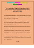 ASE MLR EXAM PRACTICE QUESTIONS AND ANSWERS