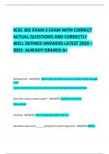 SCSC 301 EXAM 2 EXAM WITH CORRECT ACTUAL QUESTIONS AND CORRECTLY  WELL DEFINED ANSWERS LATEST 2024 – 2025  ALREADY GRADED A+ 