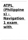 ATPL (Philippines) - Navigation 1 exam with complete solutions