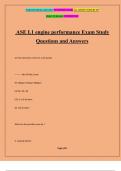 ASE L1 engine performance Exam Study Questions and Answers