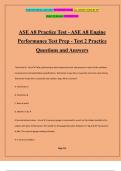 ASE A8 Practice Test - ASE A8 Engine Performance Test Prep - Test 2 Practice Questions and Answers