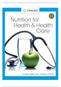 Test Bank for Nutrition for Health and Health Care, 8th Edition by DeBruyne Pinna Isbn: 9780357730317 All Chapters  ||Complete A+ Guide With Rationales