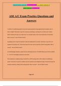 ASE A/C Exam Practice Questions and Answers