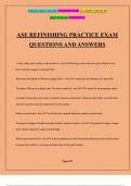 ASE REFINISHING PRACTICE EXAM QUESTIONS AND ANSWERS