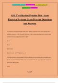 ASE Certification Practice Test - Auto Electrical Systems Exam Practice Questions and Answers