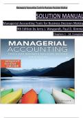 Managerial Accounting Tools for Business Decision Making, 9th Edition Solution Manual by Jerry J. Weygandt, Paul D. Kimmel, Verified Chapters 1 - 14, Complete Newest Version