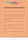 ASE P2 B Exam Questions and Answers