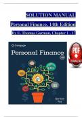 Solution Manual and Answer Guide for Personal Finance, 14th Edition By (E. Thomas Garman, 2024) Verified Chapters 1 - 17, Complete Newest Version