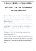 Top Driver Il Final Exam Questions and Answers 100% Solved