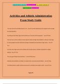 Activities and Athletic Administration Exam Study Guide