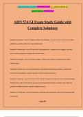 AHN 574 GI Exam Study Guide with Complete Solutions