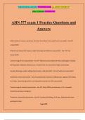 AHN 577 exam 1 Practice Questions and Answers