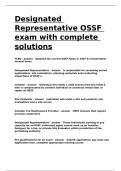 Designated Representative OSSF exam with complete solutions.