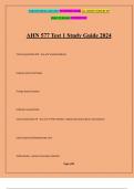 AHN 577 Test 1 Study Guide 2024