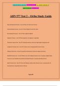 AHN 577 Test 2 – Ortho Study Guide