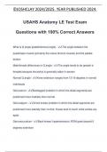 USAHS Anatomy LE Test Exam Questions with 100% Correct Answers