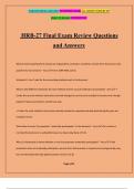 HRB-27 Final Exam Review Questions and Answers