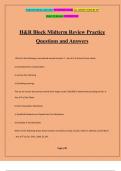 H&R Block Midterm Review Practice Questions and Answers