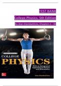 TEST BANK For College Physics, 5th Edition By Alan Giambattista, Verified Chapters 1 - 30, Complete Newest Version