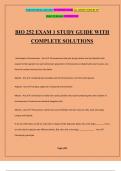 BIO 252 EXAM 1 STUDY GUIDE WITH COMPLETE SOLUTIONS