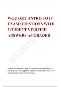 WGU D322 -INTRO TO IT EXAM QUESTIONS WITH CORRECT VERIFIED ANSWERS A+ GRADED