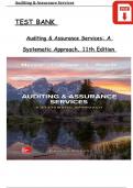 Test Bank For Auditing & Assurance Services A Systematic Approach 10Th Edition by William Messier