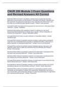 CNUR 209 Module 3 Exam Questions and Revised Answers All Correct 