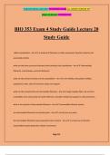 BIO 353 Exam 4 Study Guide Lecture 20 Study Guide