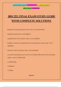 BIO 252: FINAL EXAM STUDY GUIDE WITH COMPLETE SOLUTIONS