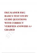 EKG KAISER EKG BASICS TEST STUDY GUIDE QUESTIONS WITH CORRECT VERIFIED ANSWERS A+ GRADED