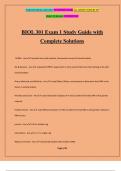 BIOL 301 Exam 1 Study Guide with Complete Solutions