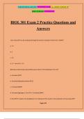 BIOL 301 Exam 2 Practice Questions and Answers