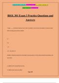 BIOL 301 Exam 3 Practice Questions and Answers