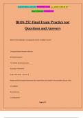 BIOS 252 Final Exam Practice test Questions and Answers