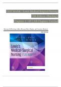 TEST BANK - Lewis Medical Surgical Nursing, 12th Edition (Harding), Chapters 1 - 69 | All Chapters Verified