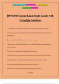 BNNS501 Second Exam Study Guide with Complete Solutions