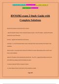 BNNS502 exam 2 Study Guide with Complete Solutions