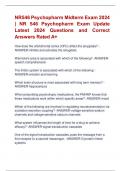 NR546 Psychopharm Midterm Exam 2024  | NR 546 Psychopharm Exam Update  Latest 2024 Questions and Correct  Answers Rated A+