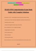 TExES STR Comprehension Exam Study Guide with Complete Solutions