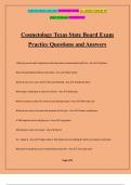 Cosmetology Texas State Board Exam Practice Questions and Answers