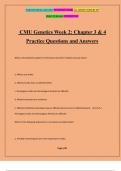 CMU Genetics Week 2: Chapter 3 & 4 Practice Questions and Answers