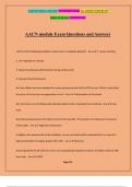 AACN module Exam Questions and Answers