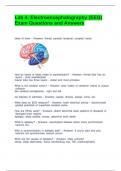 Lab 4 Electroencephalography (EEG) Exam Questions and Answers